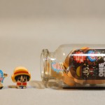 One Piece mini erasers jar - Chopper and Luffy