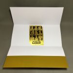 Straw Hat Gold Leafed Card - cover opened